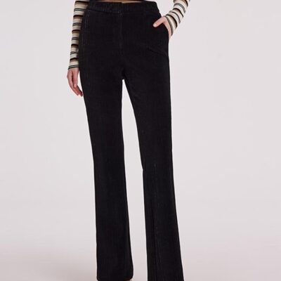 Black Flare Women Knit Pants