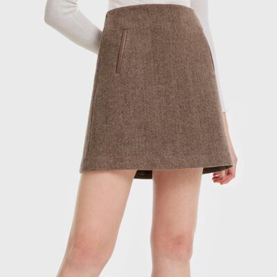 Washable Wool A-line Skirt