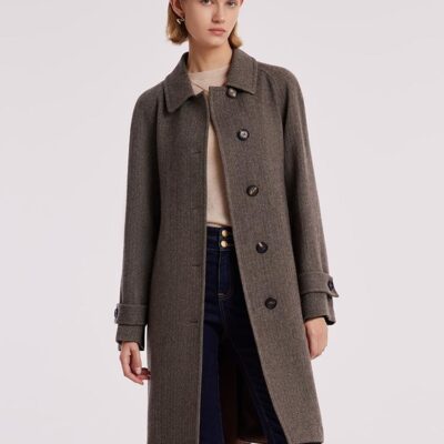 Washable Wool Straight Coat