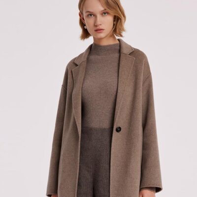 Pure Cashmere Mid-Length Women Coat