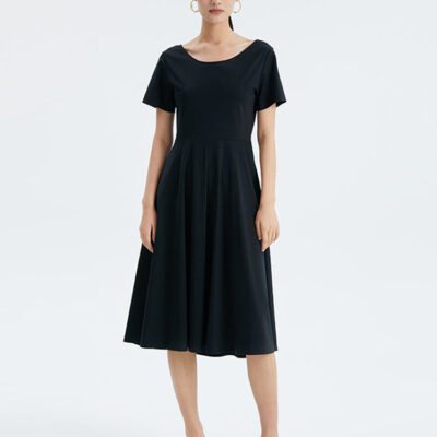 Tencel Knit Twisted Midi Dress