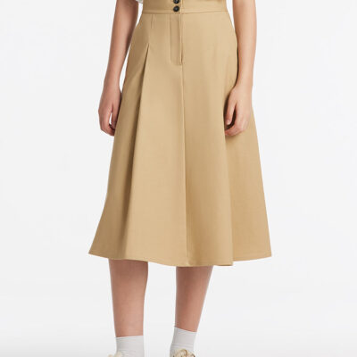 Pleated A-Line Women Half Skirt