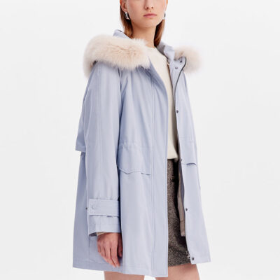 Removable Fox Fur Parka Women Coat