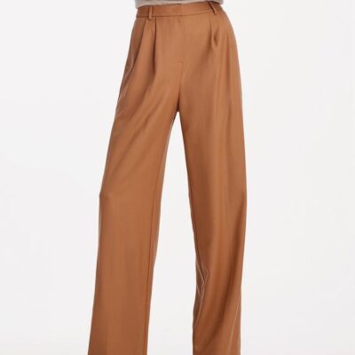 Worsted Wool Straight Full Length Pants