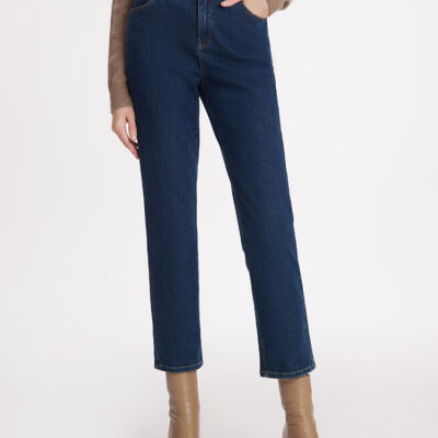 Cotton Ankle Length Women Tapered Jeans