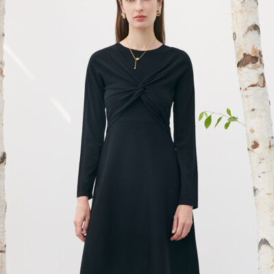 Worsted Woolen Two-piece Dress