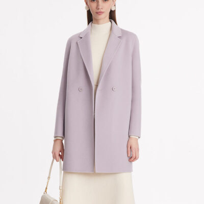 Pure Wool Double-Faced Notched Lapel Women Coat