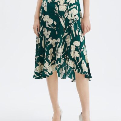 19 Momme Printed Silk Skirt