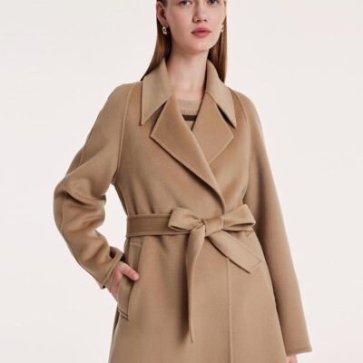 Mulberry Silk Wool Double-Faced Coat