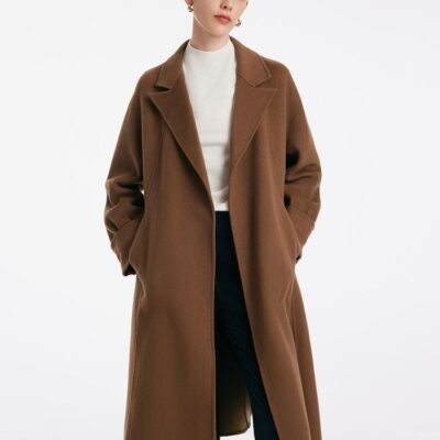 Black 100 % Cashmere Classic Women Coat