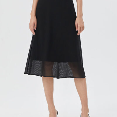 Triacetate Mesh A-Line Skirt