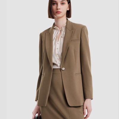 Double Worsted Wool Women Blazer