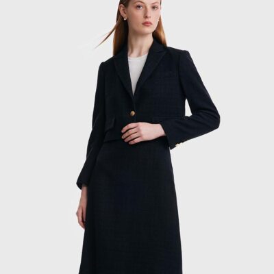 Short Blazer And A-line Women Skirt Two-Piece Suit