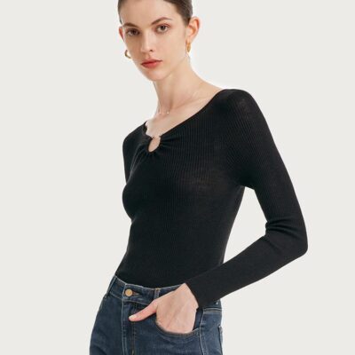 Silk Woolen Women Knit Top