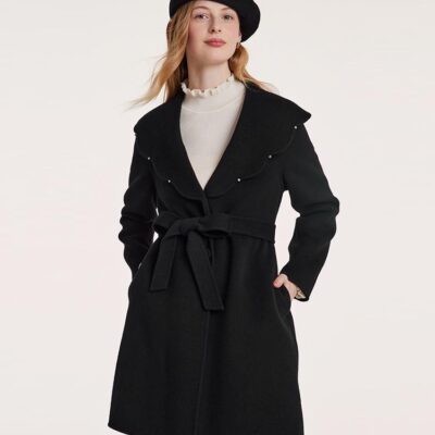 Tencel Wool Lapel Doubled-Faced Women Coat