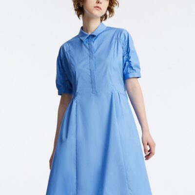 Plain A-Line Shirt Dress