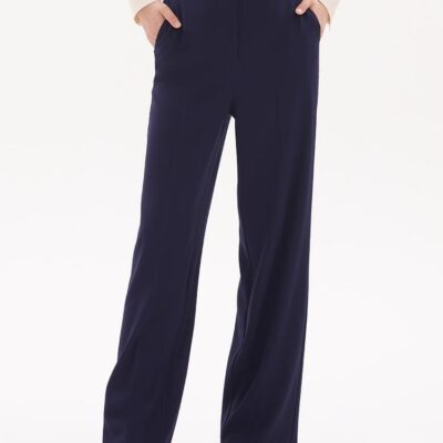 Triacetate Wide Leg Full Length Pants