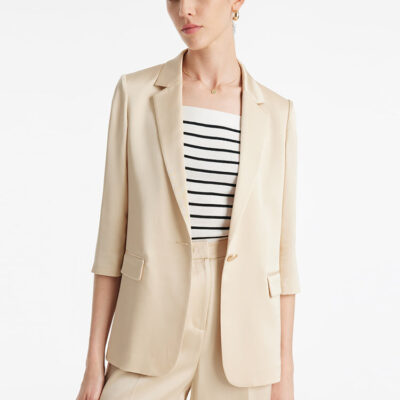 Acetate One Button Women Blazer