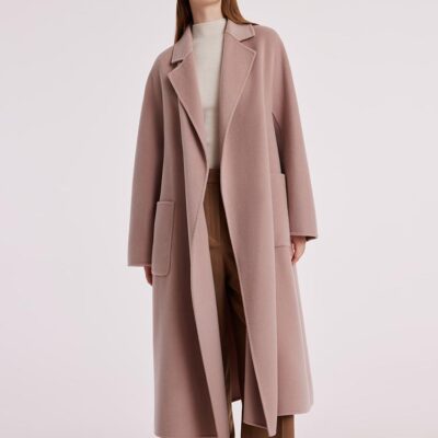 Pure Cashmere Tie-up Women Coat