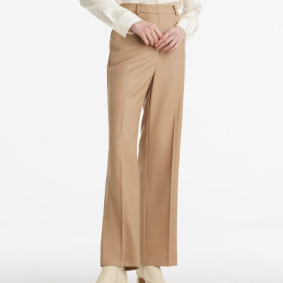 Worsted Wool Straight Women Pants