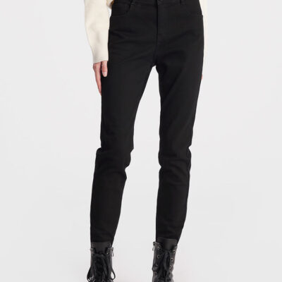 Black High-Waist Sheath Jeans