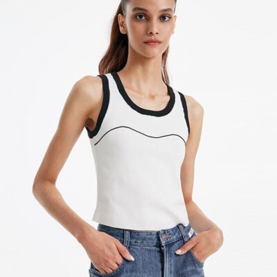 Acetate Cotton Tight Fit Women Tank Top